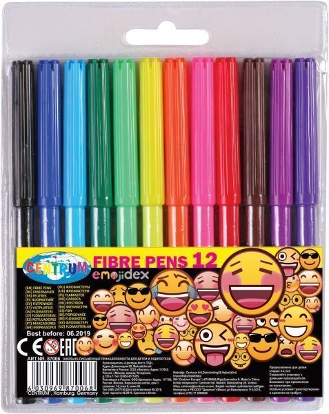Набор фломастеров 12 шт. Emojidex 87006 Centrum