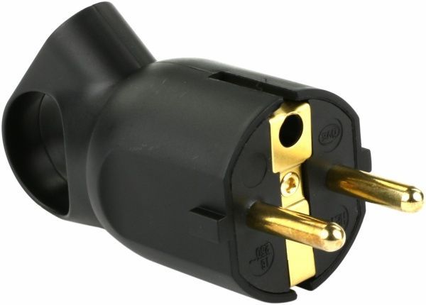 Вилка электрическая Legrand 50194 с заземлением 250В 16А IP20 черный