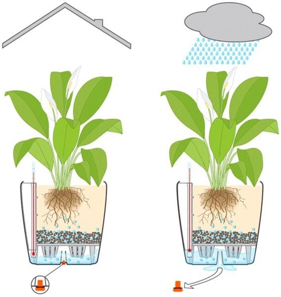 Вазон пластиковый Lechuza Classico Premium LS 21 круглый 9,6л белый (16020) 