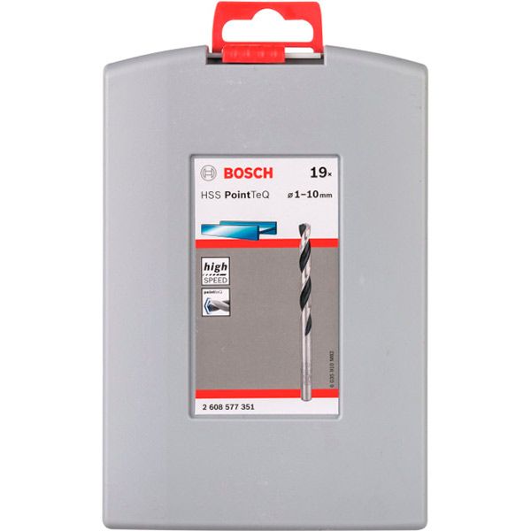 Набор сверл Bosch HSS PointTeQ ProBox 34 мм 1-10 мм 19 шт. 2608577351