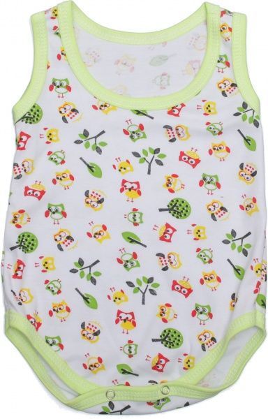 Боді Domtex Совенята р.74 білий із принтом 155724 