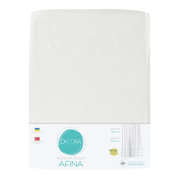Тюль Afina 300x285 см бежевий Decora textile