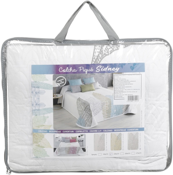 Покрывало Sidney C11 235x270 см Textilia белый с рисунком 