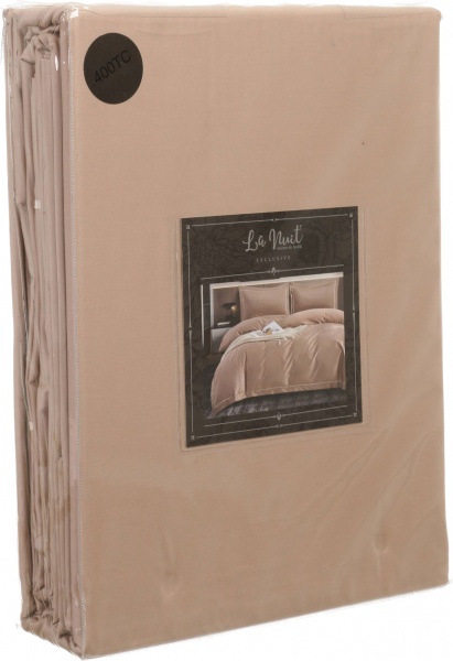 Комплект постельного белья Solid семейный бежевый La Nuit 