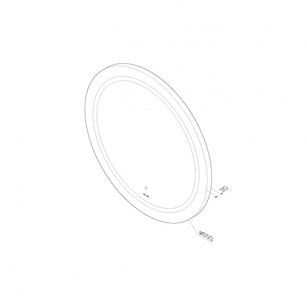 Зеркало со встроенной подсветкой AM.PM ИК-сенсором 65 см X-Joy M85AMOX0651WG38 