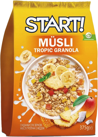 Мюсли START с медом Тропические м/у 375 г 