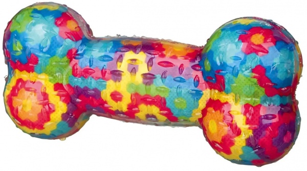 Іграшка Trixie для собак Кісточка з квіточками 17 см 33671