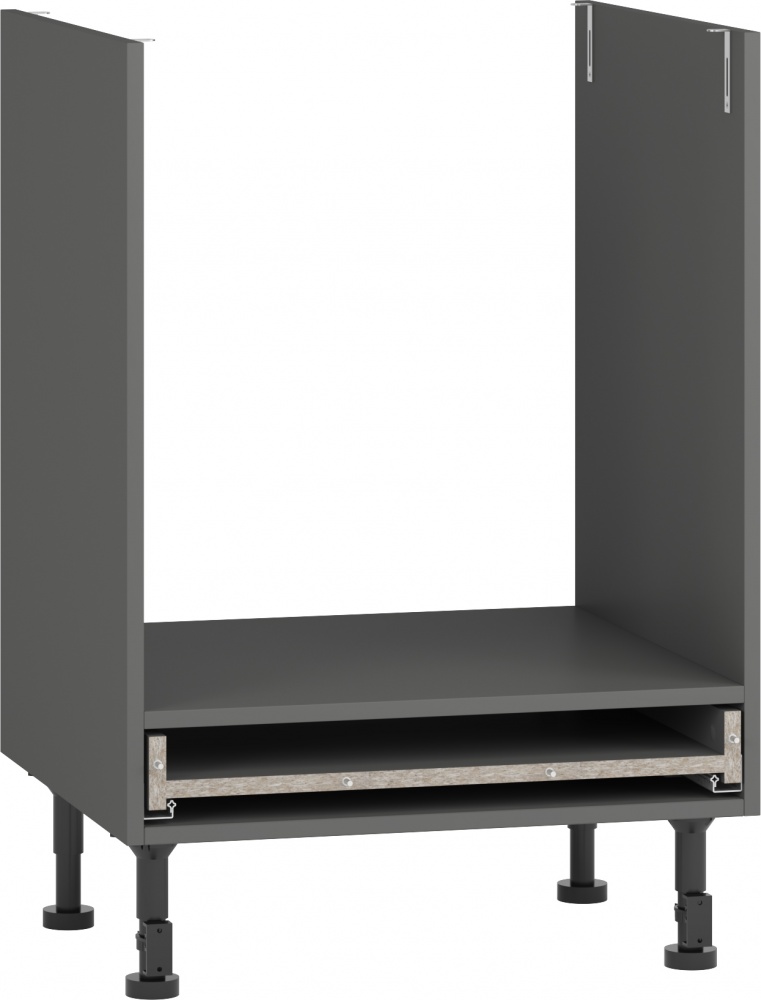 Тумба нижня Грейд під духовку з ящиком часткового відкриття Q-25 /Оптимум 600x870x522 мм сірий графіт