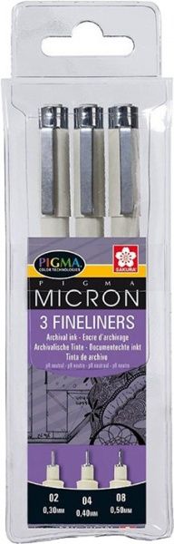 Набор линеров Sakura PIGMA Micron 3шт., 