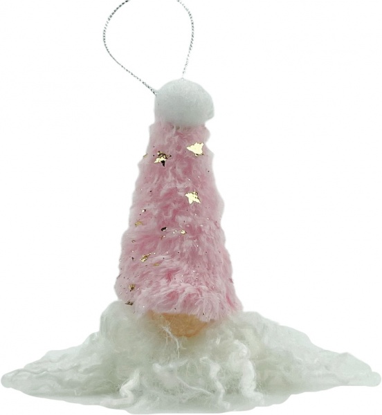 Декоративная подвеска гном розово-золотой 10 см золотой SDT2028810PK