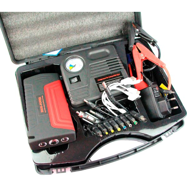 Мобільний пускозарядний пристрій Zaryad і зовнішшій акумулятор з компресором PB81