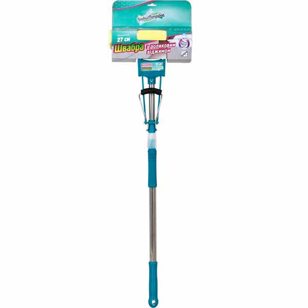 Швабра с губкой-валиком для пола Гривня Петрівна с роликовым отжимом Trio 27 см 