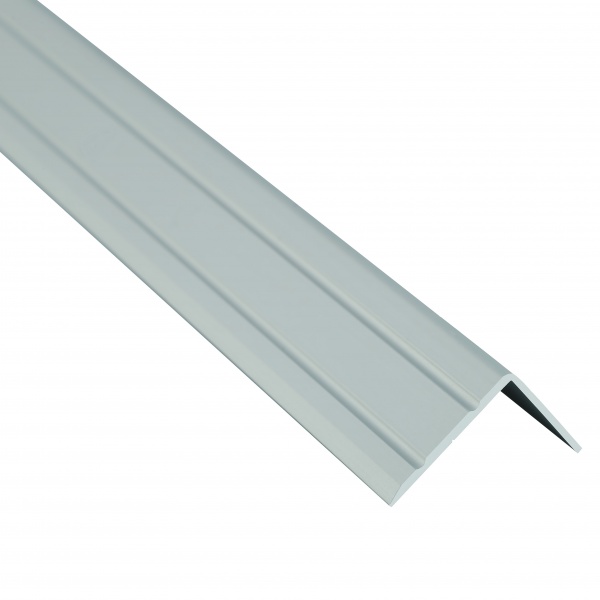 Поріжок алюмінієвий сходовий 24,5 х 20 мм Braz Line рифлений самоклейкий 900 мм 