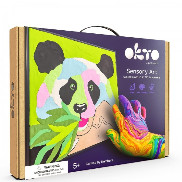 Набор OKTO для создания большой картины по номерам 29х29 см Panda 20000