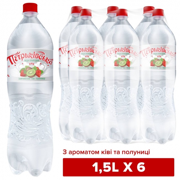 Вода Петриківська с ароматом киви и клубники газ негазированная 1,5 л 