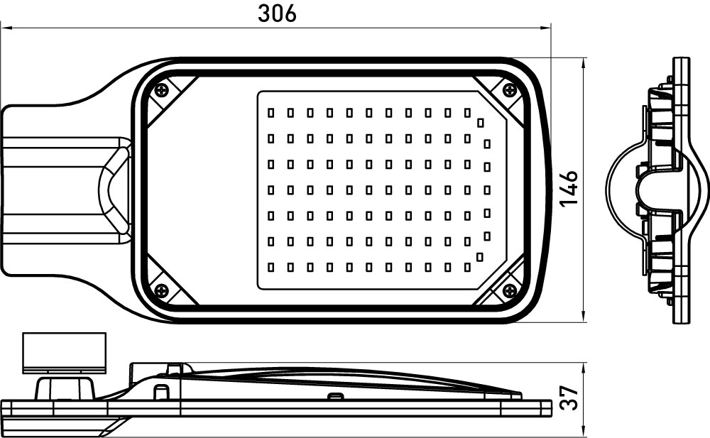Світильник консольний E.NEXT e.LED.street.stand 50 Вт чорний l0820011