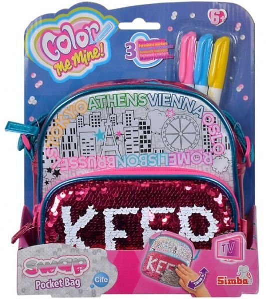 Сумка-раскраска Simba Color me mine Keep с 3 маркерами 6374264