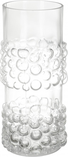 Ваза стеклянная Bubbles 30 см прозрачная 
