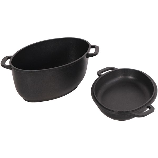 Гусятниця з антипригарним покриттям з кришкою-сковородою 6 л G601P Biol