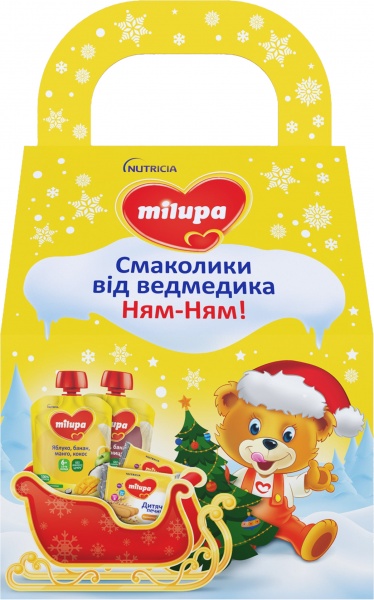 Набор Milupa Печенье детское пшеничное + пюре фруктовое 