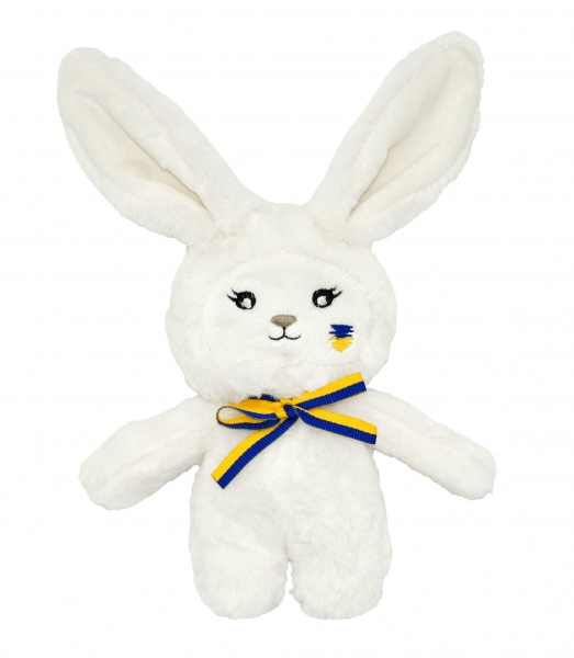 М'яка іграшка Tigres Зайчик-українець 20 см білий ЗА-0074