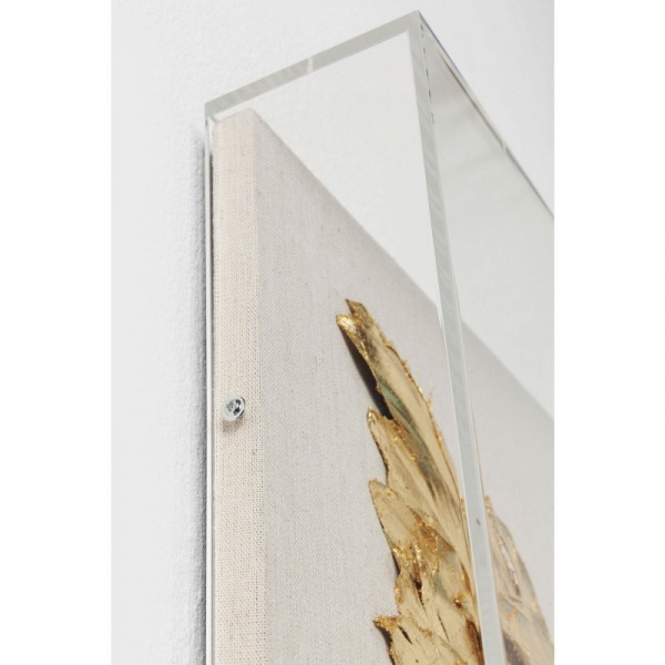 Декор настенный KARE Design Wings Gold White 120x120x0,8 см 120x120 см золото 