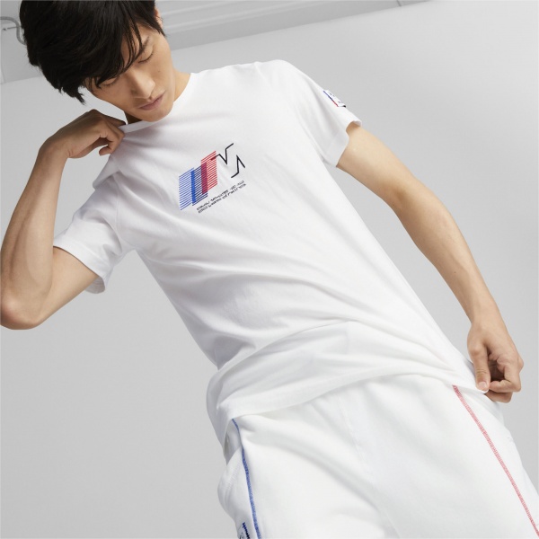 Футболка Puma BMW MMS STATEMENT GRAPHIC TEE PUMA WHITE 53480302 р.L білий