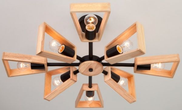 Люстра стельова Strotskis Klark 8x40 Вт E27 чорний 70056/8 