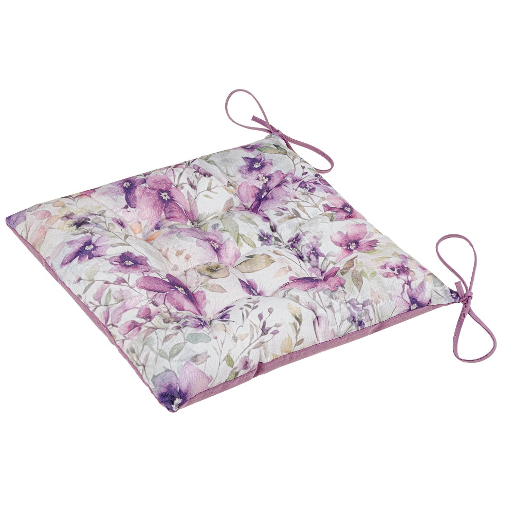 Подушка на стул Home Line Отдых 40Х40 см сиреневая акварель