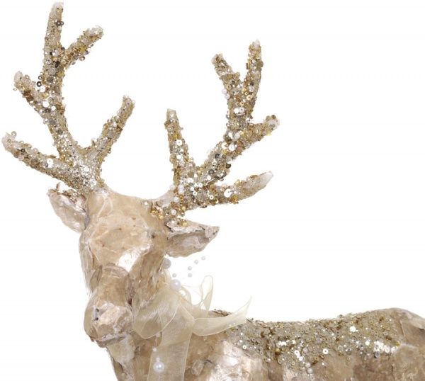 Декоративная фигура Олень с блестками EPIC005 52 см 