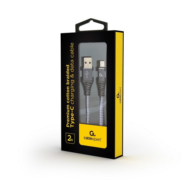 Кабель Cablexpert для смартфона 2 м (CC-USB2B-AMCM-2M-WB2) USB 2.0 A-папа/Type-C папа 