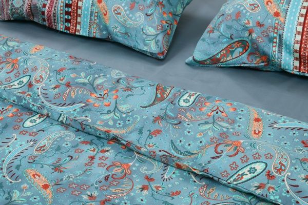 Комплект постельного белья Burano V1 2 бирюзовый Granfoulard 