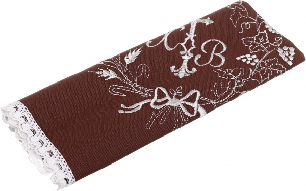 Серветка Великодня святкова з вишивкою та мереживом 38x38 см в асортименті 