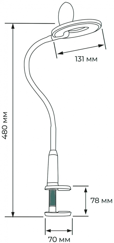 Настольная лампа офисная Luna Home 7 Вт белый ALT-318L-W