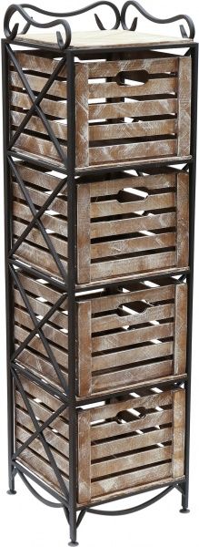 Этажерка Le-Puf с 4 ящиками 1300x360x360 мм черный