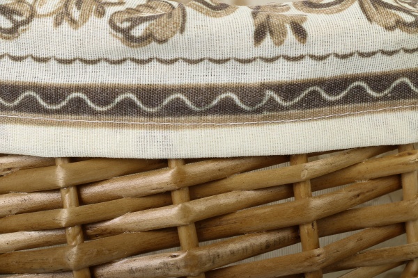 Корзинка плетеная с текстилем 37х31х19/41 см EBE18-11-1 