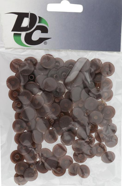 Заглушка на конфірмат 100 шт. горіх темний DC
