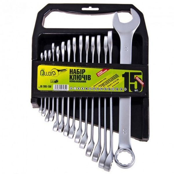 Набір ключів комбінованих Alloid 6-22 мм НК-2005-15М