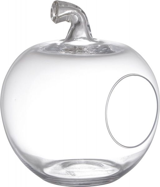 Ваза Яблоко стеклянная прозрачная 27х23,3 см Wrzesniak Glassworks