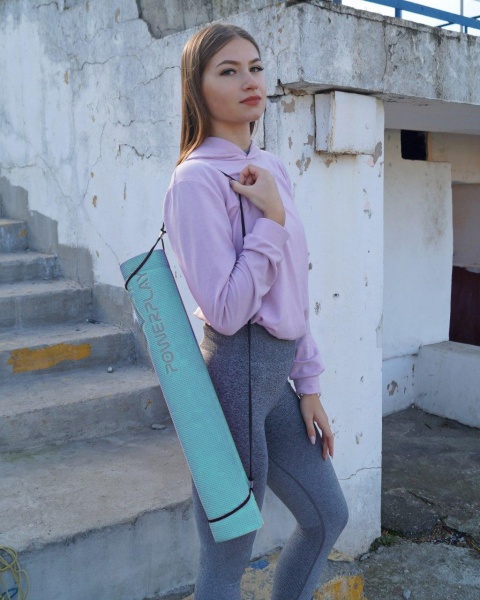 Килимок для йоги та фітнесу PowerPlay 4010 173х61х0,6 см зелений