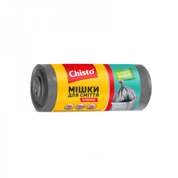 Мішки для побутового сміття Chisto Strong надміцні 35 л 30 шт.