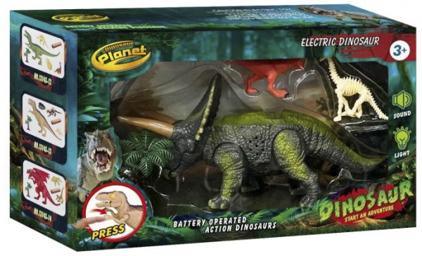 Игровой набор Dinosaur Planet Трицератопс с аксессуарами 4 шт. MX0389557 