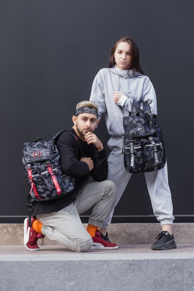 Рюкзак молодежный YES Fashion T-71 Double up серый