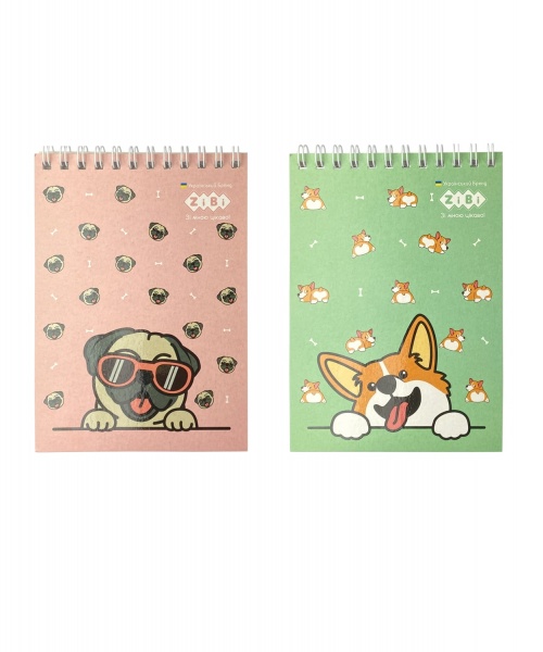 Блокнот Puppies А6 40 листов в ассортименте ZiBi