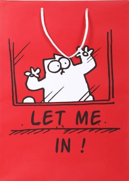 Пакет паперовий Simon's Cat 45х32х11 см Let me in!