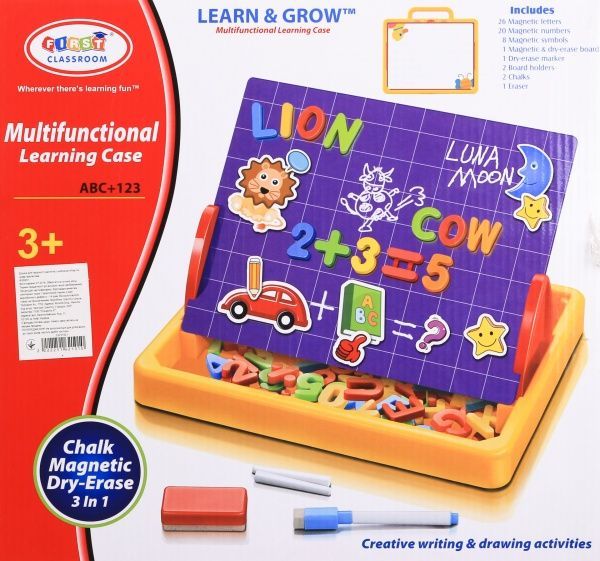 Доска Shantou для творчества магнитная с набором букв и цифр фиолетовая