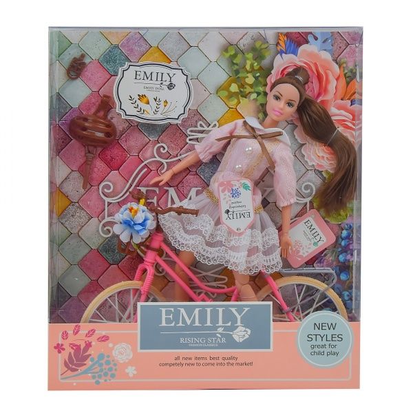 Лялька Shantou Emily QJ077 з велосипедом та аксесуарами