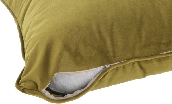 Подушка декоративна Велюр з кантом 45x45 см оливковий La Nuit 