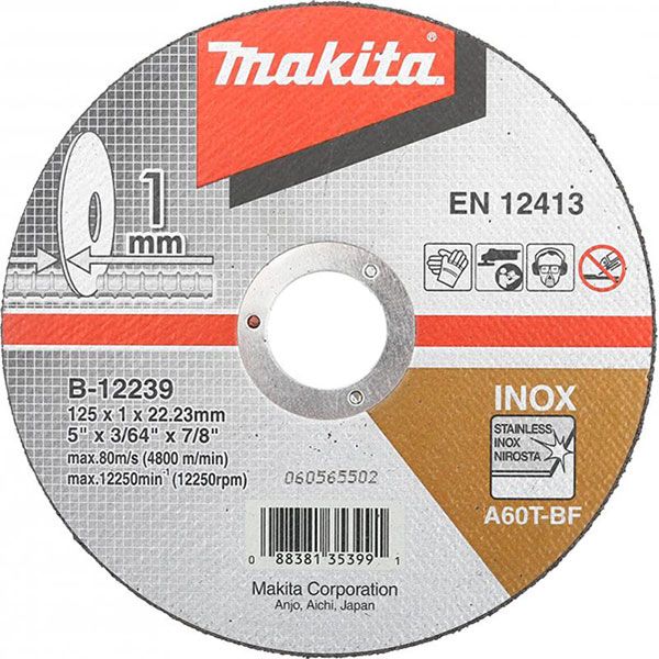 Круг відрізний Makita В-12239 125x1x22.2 мм