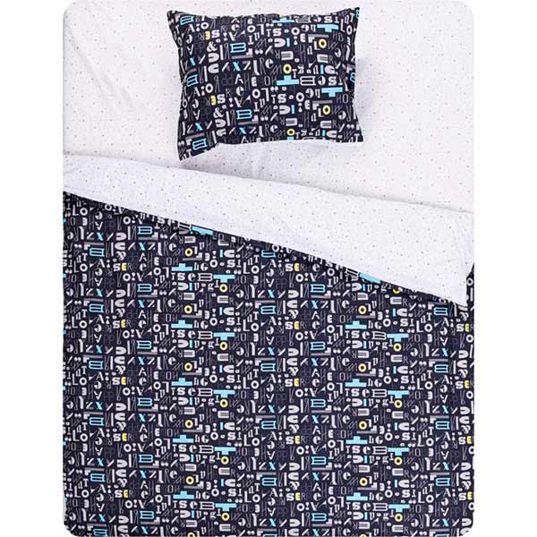 Комплект постельного белья alphabet 1.5 темно-серый La Nuit 